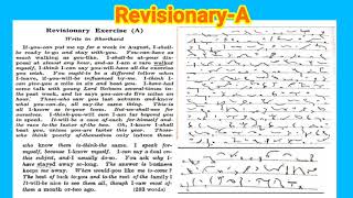 RevisionaryA dictation 60wpm English pitman shorthand [upl. by Strader]