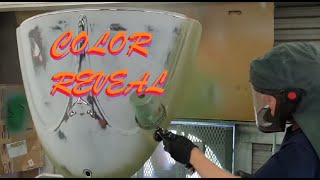 Eleanores Deck lid Paint Reveal  ROTTEN OLD CHOP TOP 1956 VW BEETLE  136 [upl. by Ynatirb]