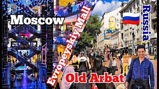 Exploring Moscows famous Arbat Street and More  Evropeyskiy Mall  Russia Tour  Episode 5 [upl. by Peregrine584]