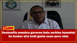 Deskonfia membru governu balu serbisu hamutuk ho broker sira hodi gasta osan povo nian [upl. by Tollmann]