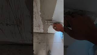 Painter Applying putty  Puttying for renovation putty [upl. by Olympia]