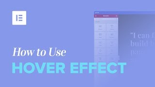 How to Add Hover Effects to WordPress Using Elementor [upl. by Grega164]