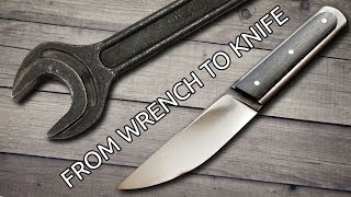 Making a Knife From An Old Wrench [upl. by Yrrab]