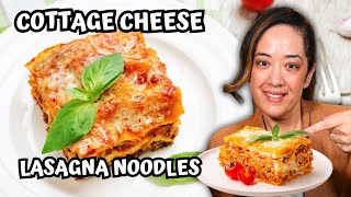 Turning Cottage Cheese into Keto Lasagna Pasta Sheets [upl. by Eimorej]