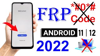 All Samsung 0 Code not Working FRP BYPASS Without PC  Android 1112 [upl. by Sirron]