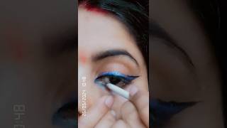 Beautiful ❤️ eyeliner beginners 😍 look  eyemakeuptutorial blue eyeliner sad trending ytshorts [upl. by Retep649]