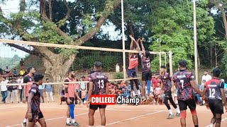 Alvas vs SDM ujire Mangalore interzone volleyball final first set part 1 [upl. by Subocaj]