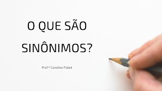 O que são sinônimos [upl. by Linette]