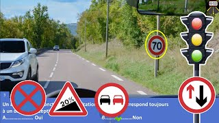 2023 Nouveau examen code de la route ✅ france 😘 test permis de conduire 1 [upl. by Orsay110]