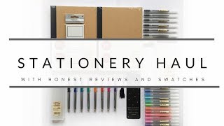 Muji stationery haul  honest reviews and swatches  studytee [upl. by Niu]