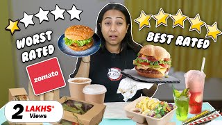 Eating Zomatos BEST rated vs WORST rated Food  Food Challenge [upl. by Cody]