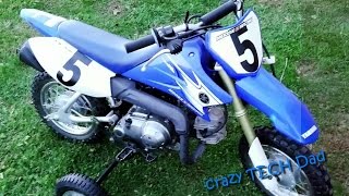 EZ How to access or replace the battery on a Yamaha TTR50 [upl. by Rik]