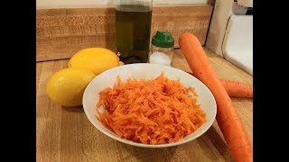 Grated Carrot Salad 👨‍🍳🥕🍋 [upl. by Lemahs]