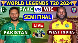 Pakistan Champions vs West Indies Champions 1st Semi Final  PAKC vs WIC Live Score amp Commentary [upl. by Uhile873]