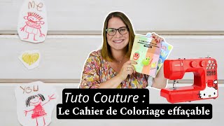 TUTO COUTURE Facile  Rapide  Coudre un CAHIER de coloriagejeux pour ENFANT Lavable Réutilisable [upl. by Aicarg422]