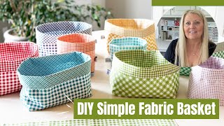 DIY Simple Fabric Basket [upl. by Ycak]