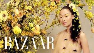 Chic New Floral Hairstyles  Death to the Flower Crown  Harpers BAZAAR [upl. by Peer]