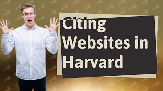 How do you cite a Website with no author Harvard [upl. by Neona897]