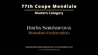 Daria Sakharova  Russian Federation  Coupe Mondiale Masters Category 2024 [upl. by Jud]