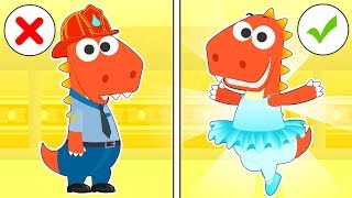 Learn with Eddie How to Dress for Ballet Lessons 🎀 Eddie the Dinosaur Goes to Ballet Lessons [upl. by Uamak285]