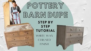 POTTERY BARN DRESSER DUPE  STEP BY STEP TUTORIAL [upl. by Noskcire414]