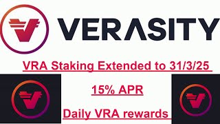 Verasity  VRA  Staking extended to 31325 Carbon Browser  CSIX partnership  huge year ahead [upl. by Ocirled974]