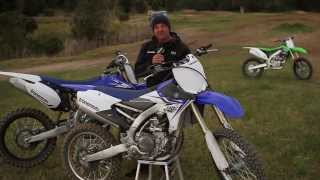 Transmoto Exclusive  2013 Yamaha YZ450F vs 2014 Yamaha YZ450F vs 2014 Kawasaki KX450F [upl. by Alletnahs878]