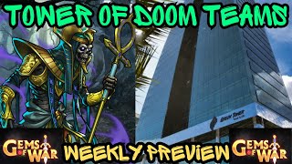 Green TOWER OF DOOM Teams HML Maugrim Woods Weekly Preview  Gems of War Live stream 7292024 [upl. by Missie]