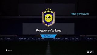 Newcomers Challenge SBC  CHEAPEST METHOD WALKOUT PACKED  FIFA 23 [upl. by Datha]