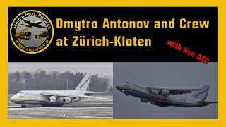 Dmytro Antonov and Crew at ZürichKloten with ADB Antonov 124 UR82008 with live ATC [upl. by Javier]