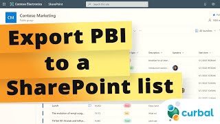 Export Power BI data to a SharePoint list [upl. by Diba]