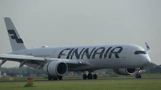 Finnair A350 Landing Schiphol [upl. by Ahsienot]