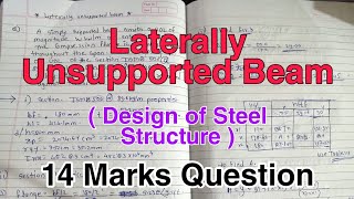 Laterally unsupported beam  How to design laterally unsupported beam  DSS  steelstructure [upl. by Nissensohn]