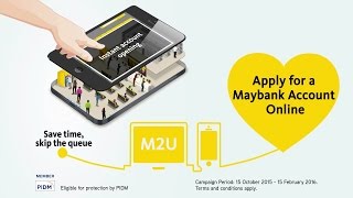 Maybank  Apply an account online now and win RM500 [upl. by Queena265]