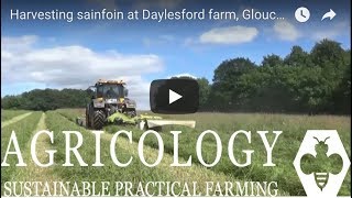 Harvesting sainfoin at Daylesford farm Gloucestershire [upl. by Asyle]