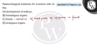 Palaeontological evidences for evolution refer to the [upl. by Gagliano]