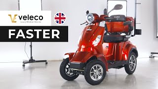 Veleco FASTER – 4wheeled mobility scooter with roomy luggage compartment Better stronger FASTER [upl. by Liggitt454]