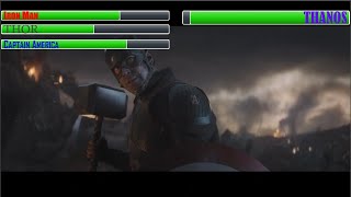 Iron Man Thor and Captain America vs Thanos With Healthbars [upl. by Aniad]