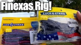 Fishing for Bass with Finesse Texas Rig Plastic Worms [upl. by Clancy843]