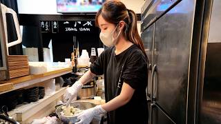 ３５秒の高速提供！東京立ち食いそば屋を営む若女将に密着丨Japanese Fast Food  Tachigui standup noodle shops [upl. by Enaoj]