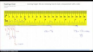 How to read measurements on a ruler [upl. by Hgielek662]