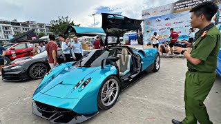 Homemade Bugatti and Pagani Supercars Suddenly Appear at Ha Long Festival [upl. by Atihana]