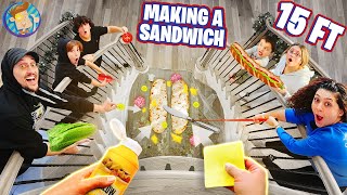 15 Foot SANDWICH Challenge Drop It to Make It Part 3 FV Family [upl. by Felizio]