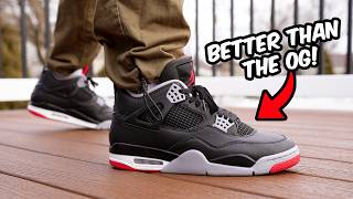 Air Jordan 4 BRED Reimagined REVIEW amp On Feet [upl. by Saxen]