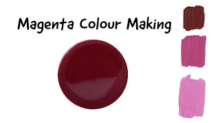 Magenta Colour Making  How to make Magenta Colour  Colour Mixing  Almin Creatives [upl. by Tareyn]