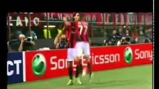 AC Milan  Auxerre Champions League 20102011 Gol Ibrahimovic [upl. by Allan]