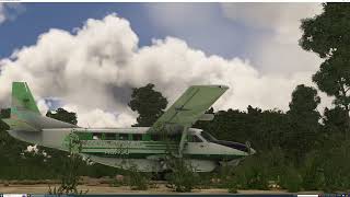 The Worlds Steepest TakeOff Of A Cessna Caravan From The quotBugalaga Airstrip In Indonesia [upl. by Elolcin]