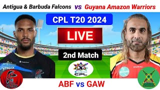 CPL Live  ABF vs GAW Live  2nd Match  CPL T20 Live  Caribbean Premier League 2024 Live [upl. by Janey]