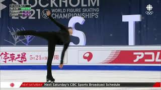 Nathan Chen 2021 World Championships FS CBC [upl. by Lindo]