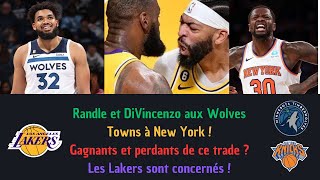 Randle et Di Vicenzo aux WolvesTowns à New York Gagnants et perdants  Lakers concernés [upl. by Ganny59]